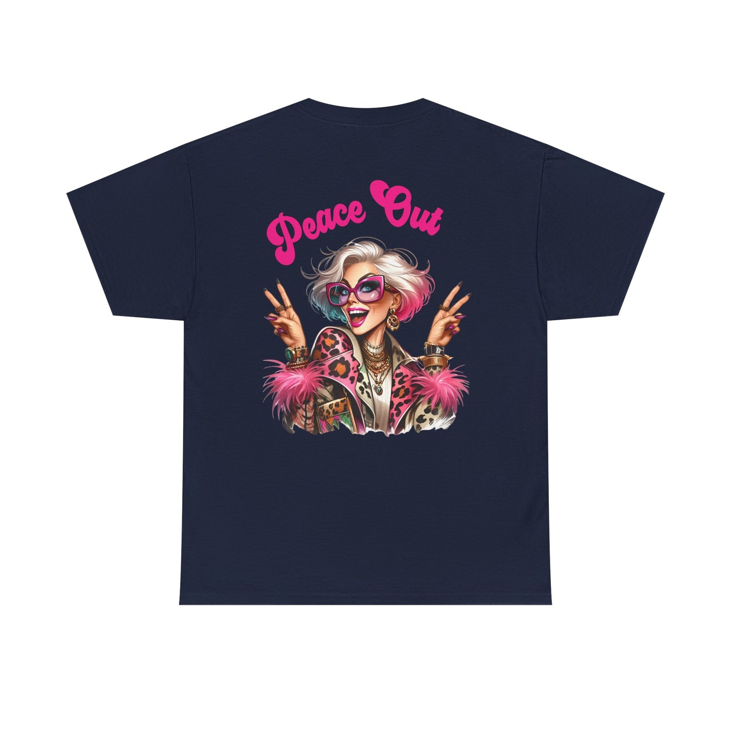 Peace Out – Glam Confidence Woman in Her Prime T-Shirt