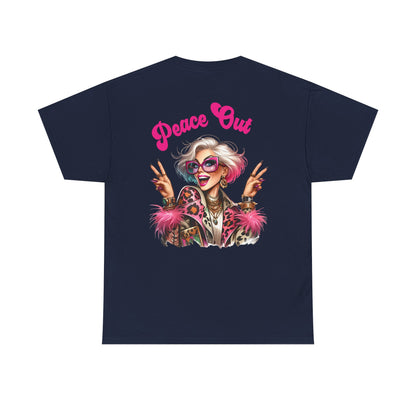 Peace Out – Glam Confidence Woman in Her Prime T-Shirt