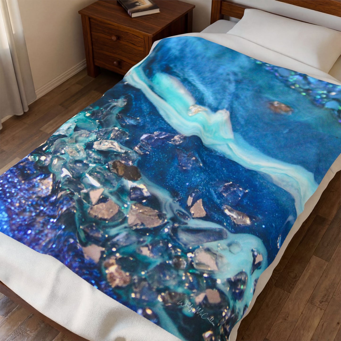 Elucidation Elegance - Velveteen Plush Blanket