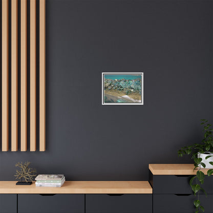 Dioptase Framed Canvas Art - Elegance