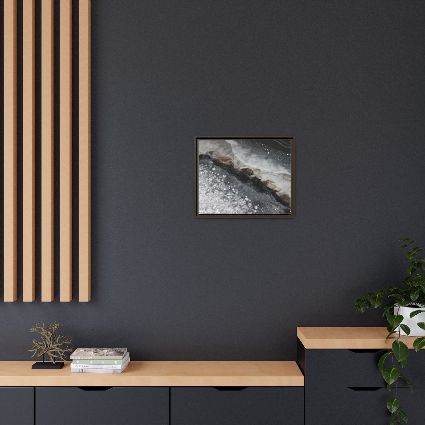 Grey Moonstone Framed Print - Opulence