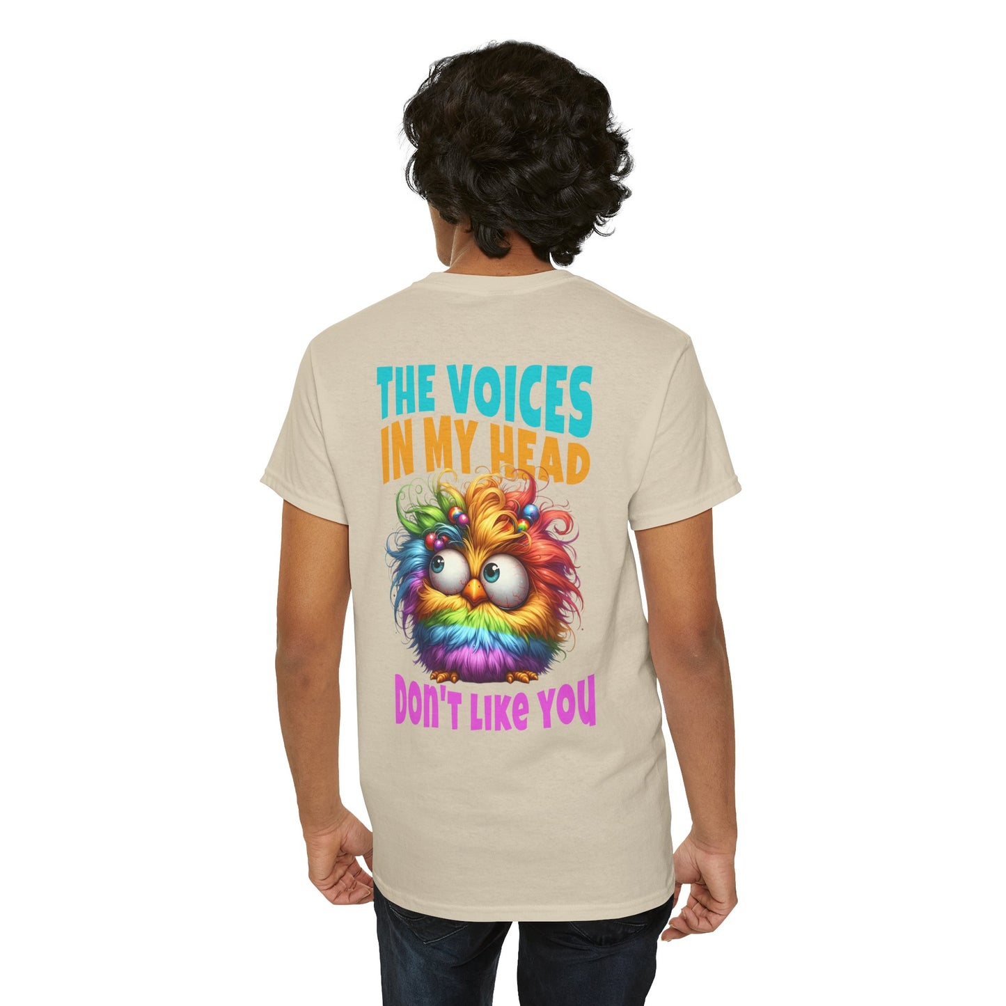 The Voices in My Head Don’t Like You – Funny Rainbow Chick T-Shirt