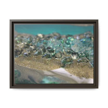 Dioptase Framed Canvas Art - Elegance