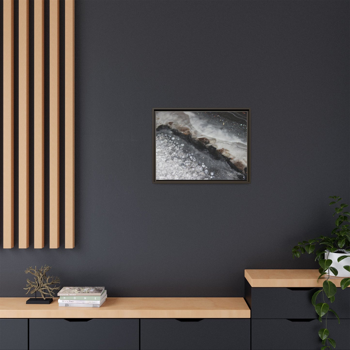 Grey Moonstone Framed Print - Opulence