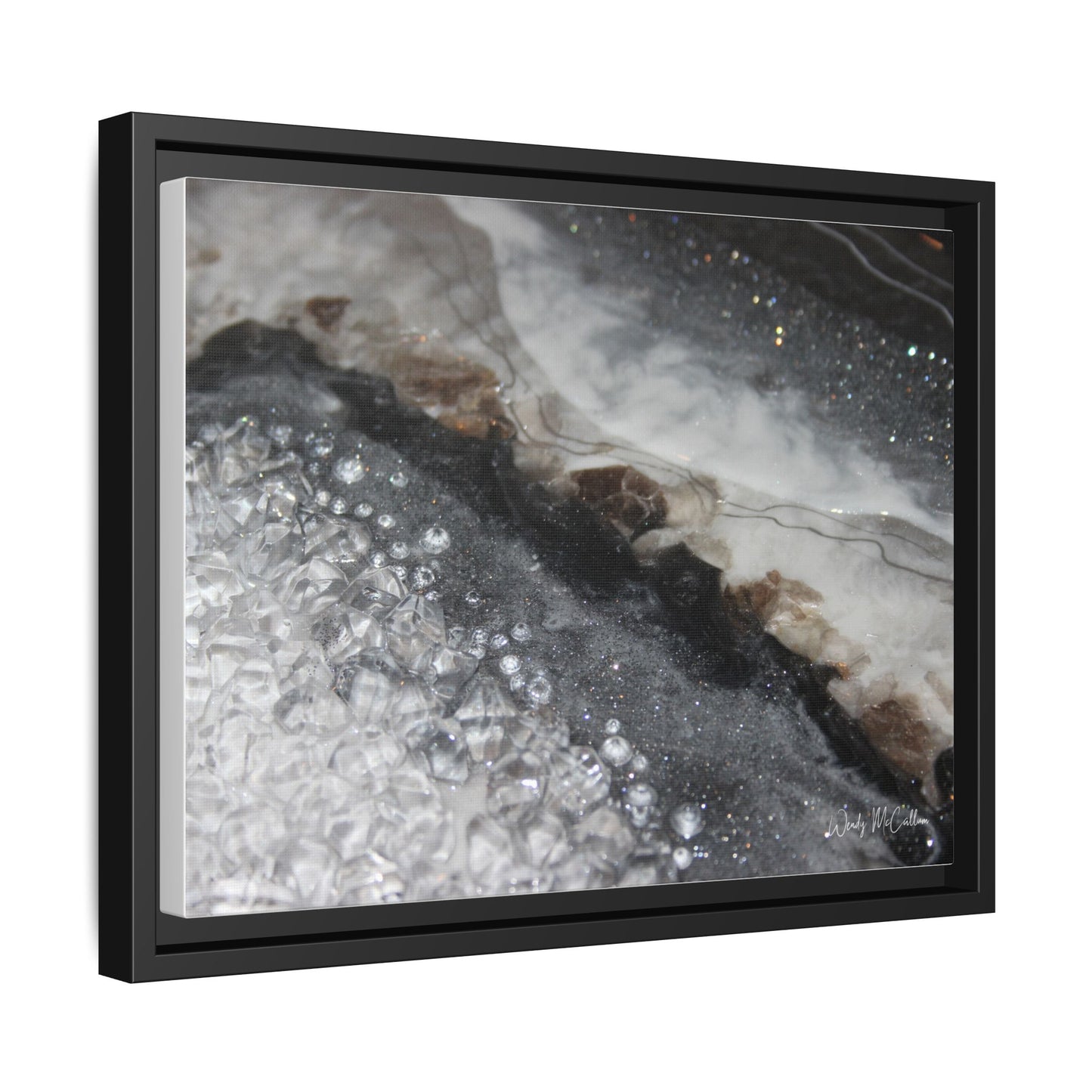 Grey Moonstone Framed Print - Opulence