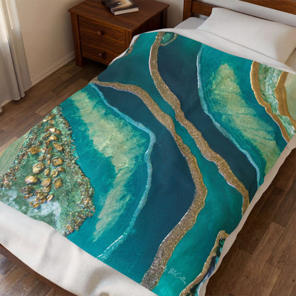 Dioptase Splendour - Velveteen Plush Blanket