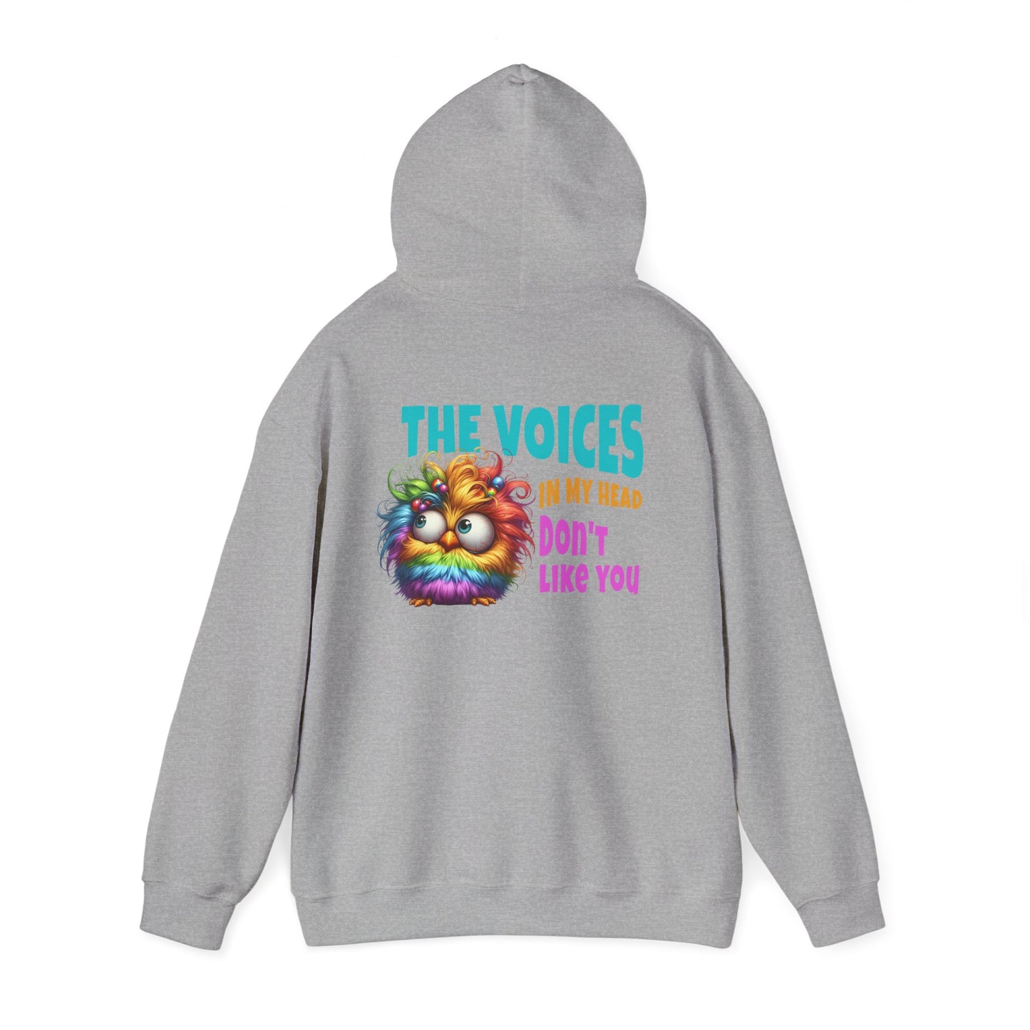 The Voices in My Head Don’t Like You – Funny Rainbow Chick Hoodie