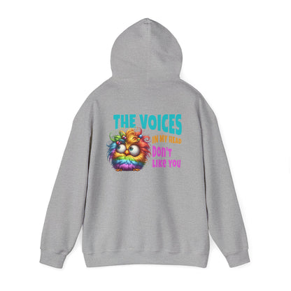 The Voices in My Head Don’t Like You – Funny Rainbow Chick Hoodie