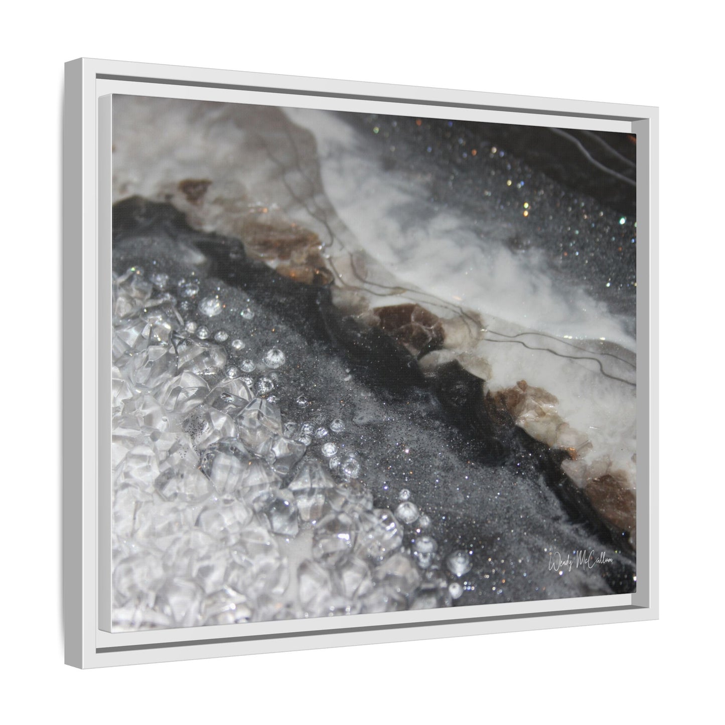 Grey Moonstone Framed Print - Opulence