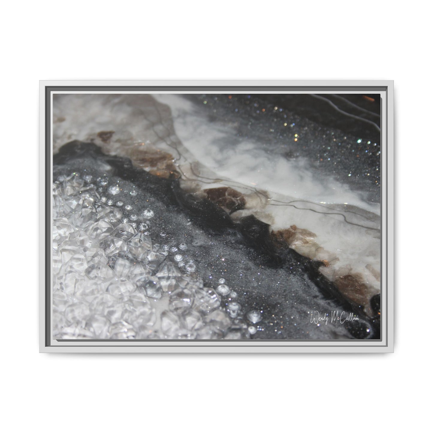 Grey Moonstone Framed Print - Opulence