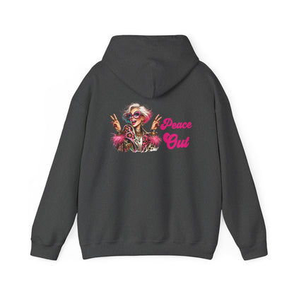 Peace Out – Glam Confidence Woman in Her Prime Hoodie