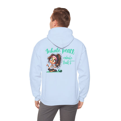 Inhale Peace, Exhale Bullsh*t – Funny Yoga Meltdown Hoodie