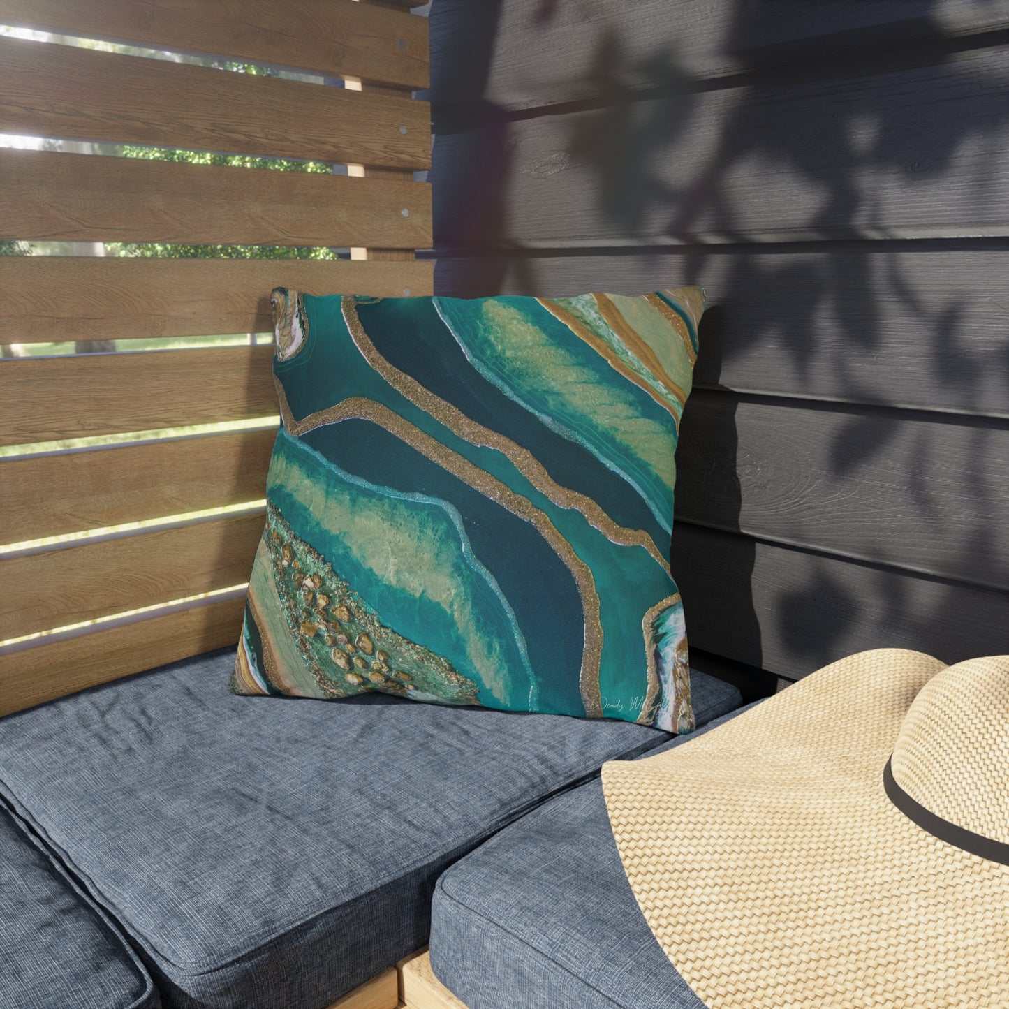 Dioptase Splendour Outdoor Pillow - Patio Cushion