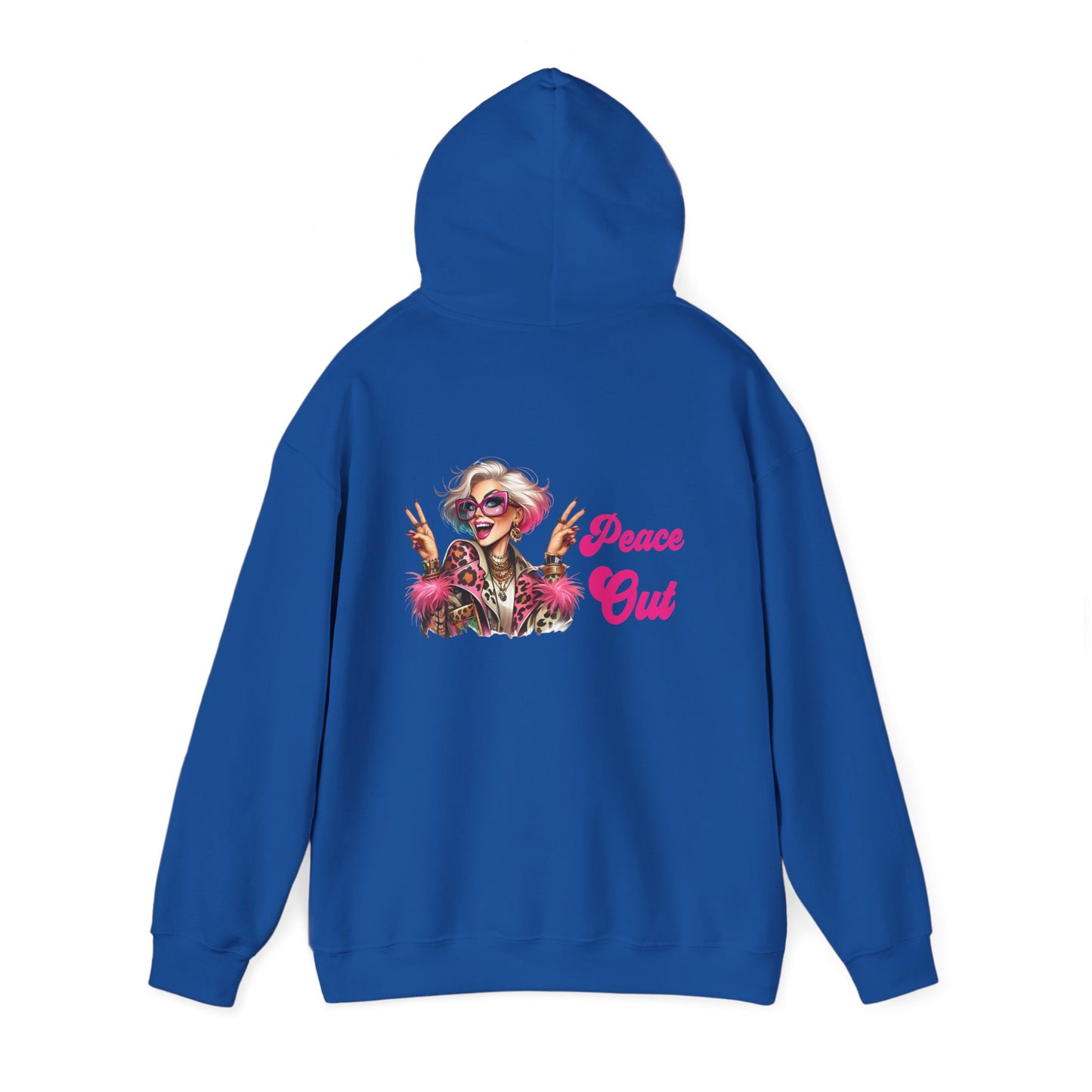 Peace Out – Glam Confidence Woman in Her Prime Hoodie