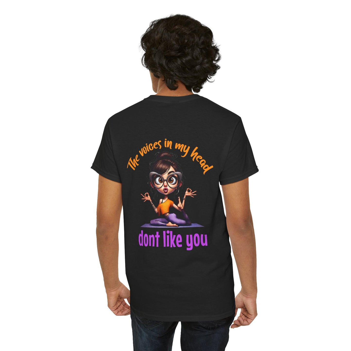 The Voices in My Head Don’t Like You – Funny Meditation Yoga Girl T-Shirt