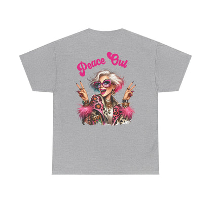 Peace Out – Glam Confidence Woman in Her Prime T-Shirt