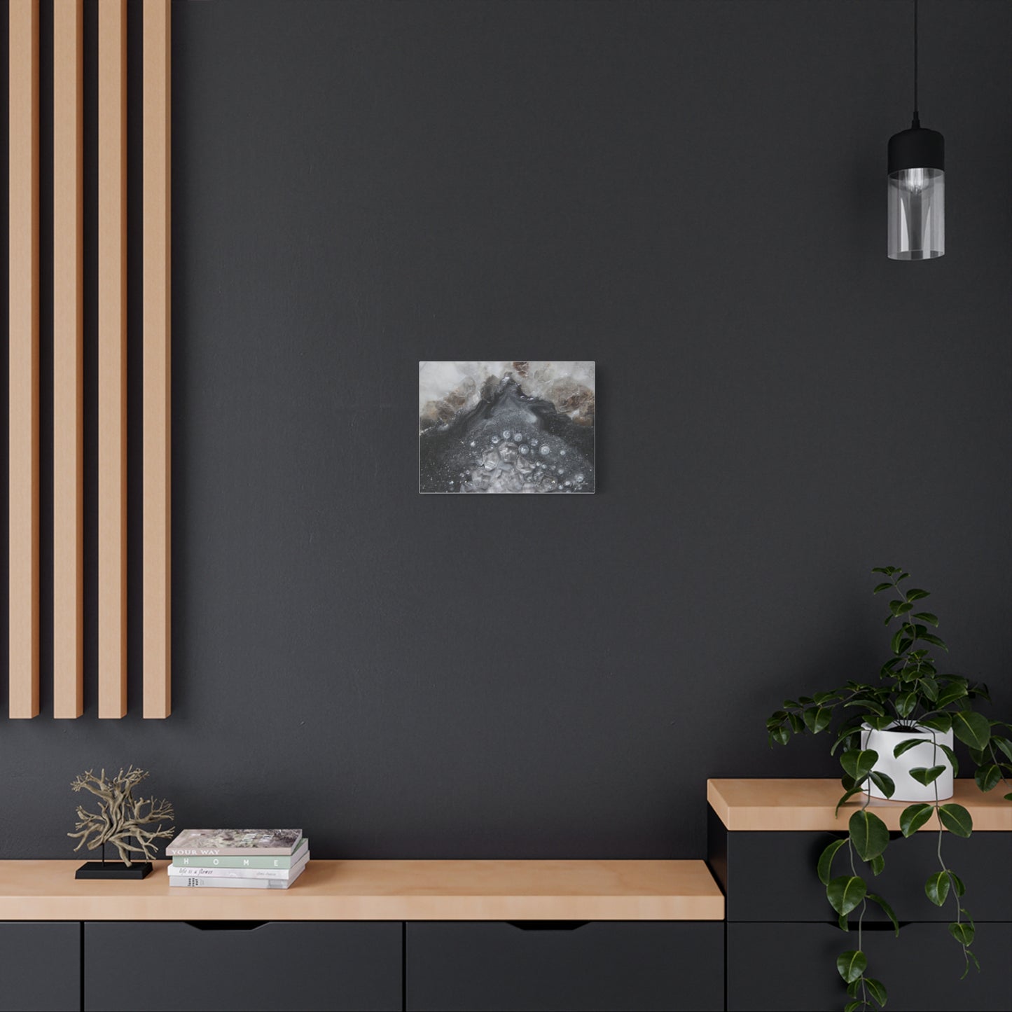 Grey Moonstone Canvas Wall Art - Elegance