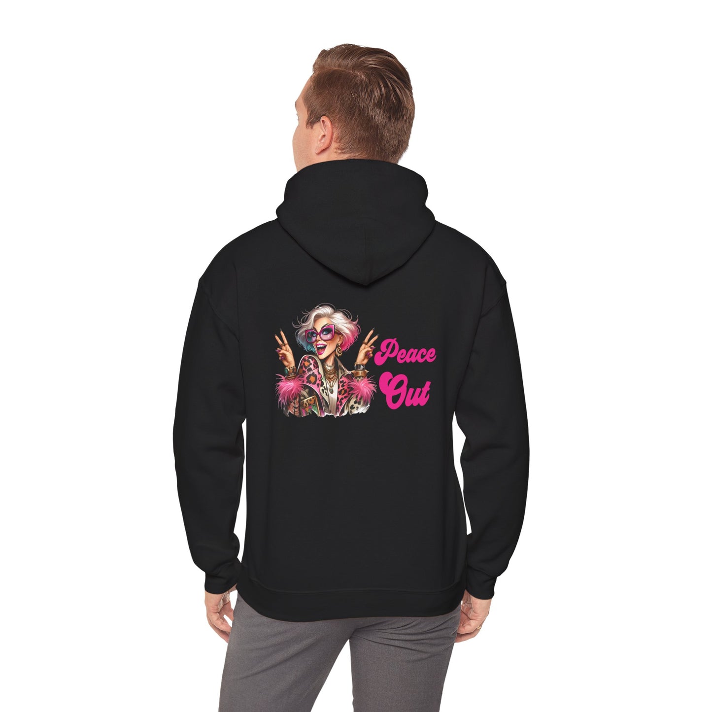 Peace Out – Glam Confidence Woman in Her Prime Hoodie