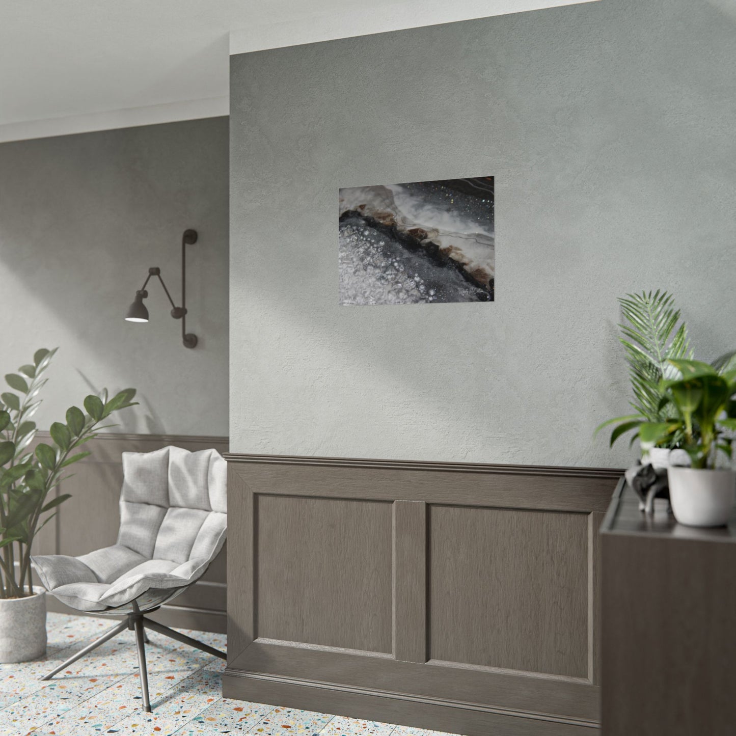 Grey Moonstone Fine Art Print - Opulence