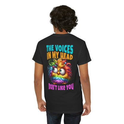 Copy of The Voices in My Head Don’t Like You – Funny Rainbow Chick T-Shirt