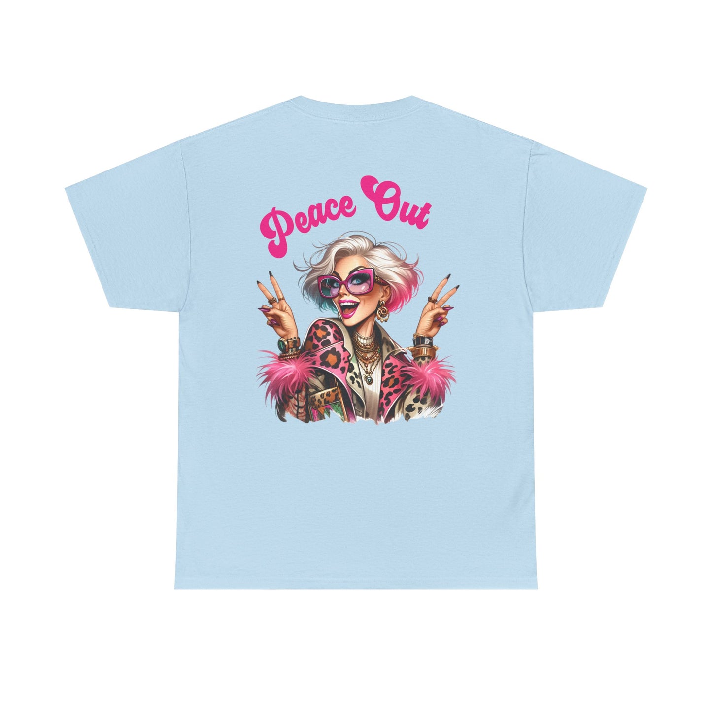 Peace Out – Glam Confidence Woman in Her Prime T-Shirt