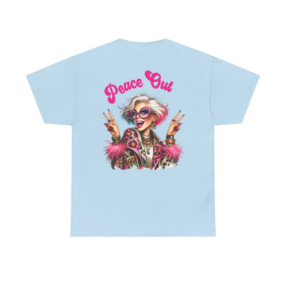 Peace Out – Glam Confidence Woman in Her Prime T-Shirt