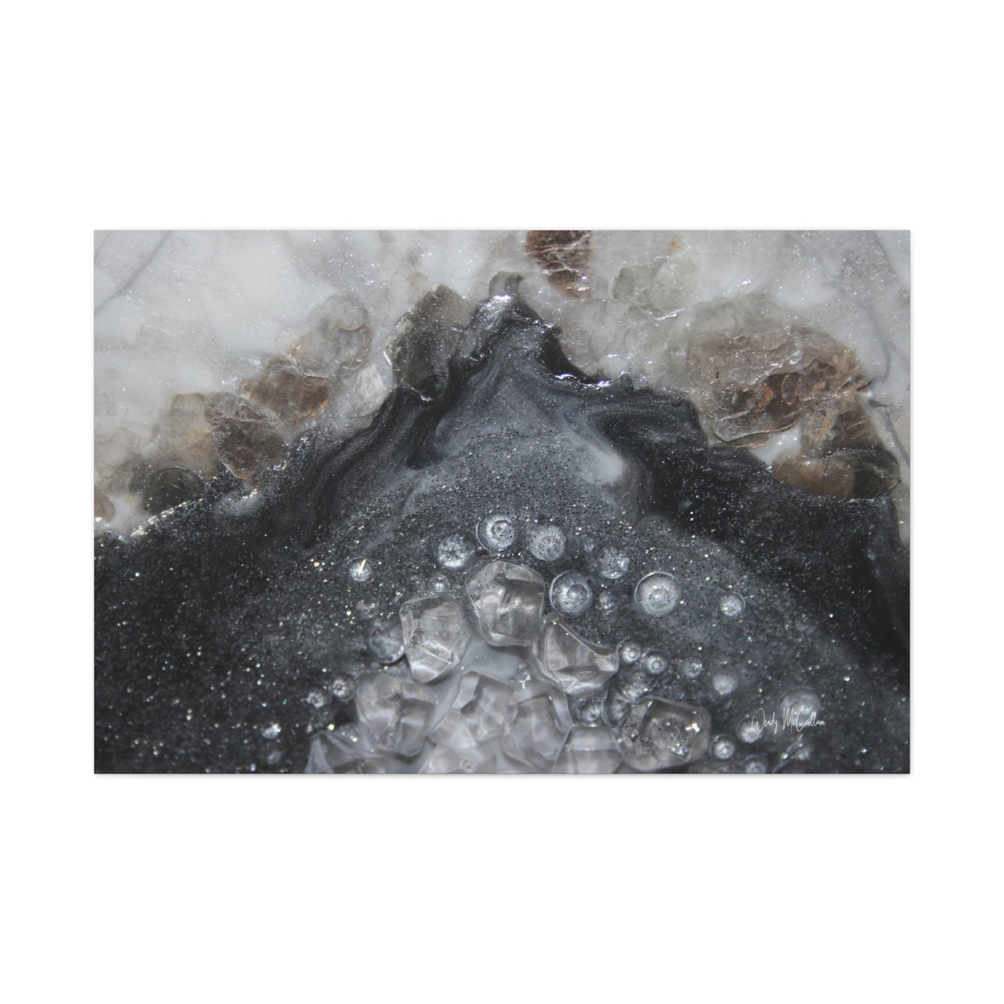 Grey Moonstone Canvas Wall Art - Elegance