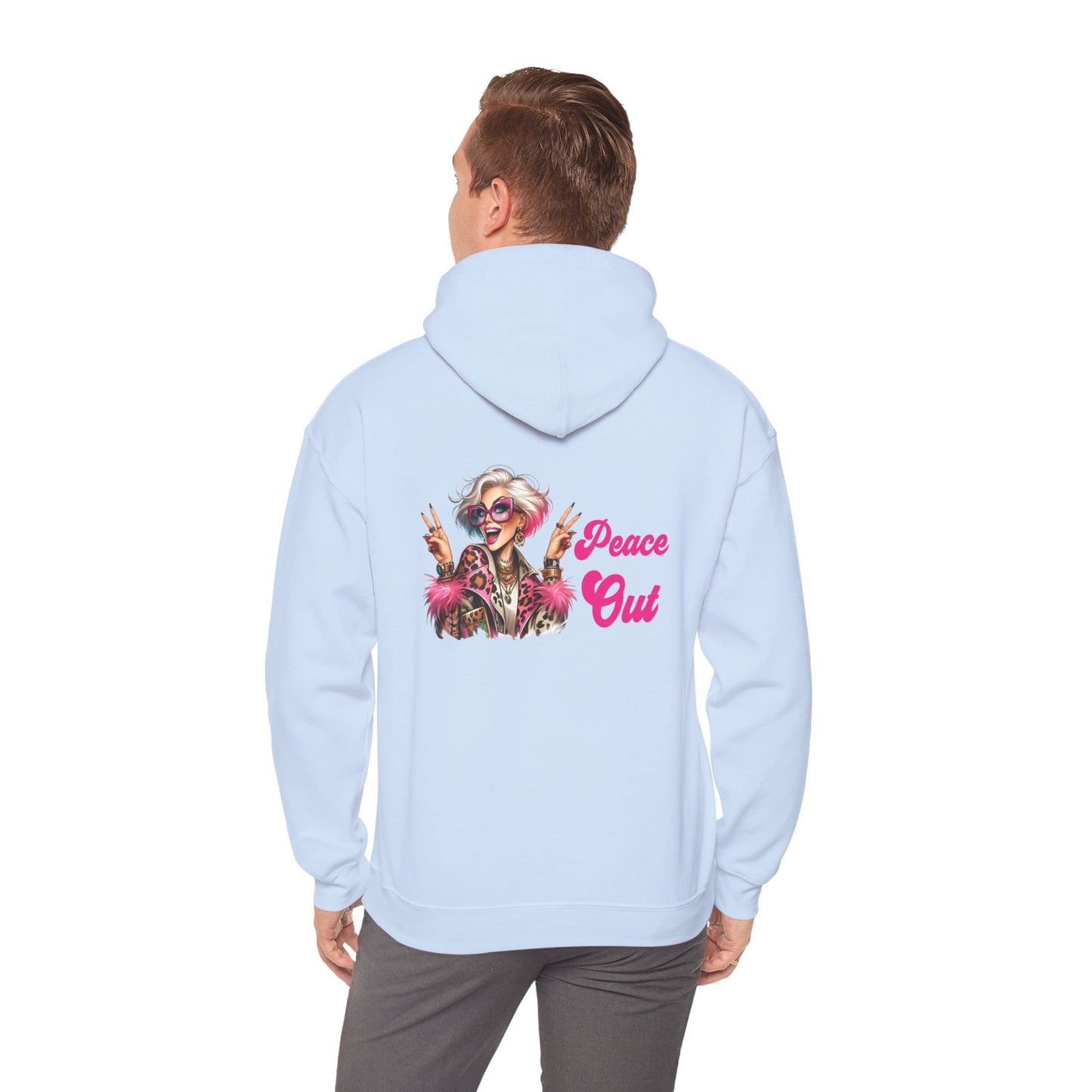 Peace Out – Glam Confidence Woman in Her Prime Hoodie