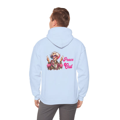 Peace Out – Glam Confidence Woman in Her Prime Hoodie