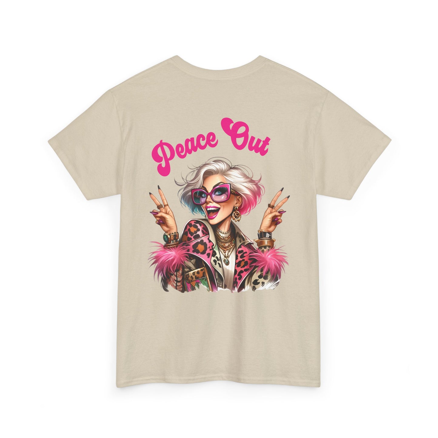 Peace Out – Glam Confidence Woman in Her Prime T-Shirt