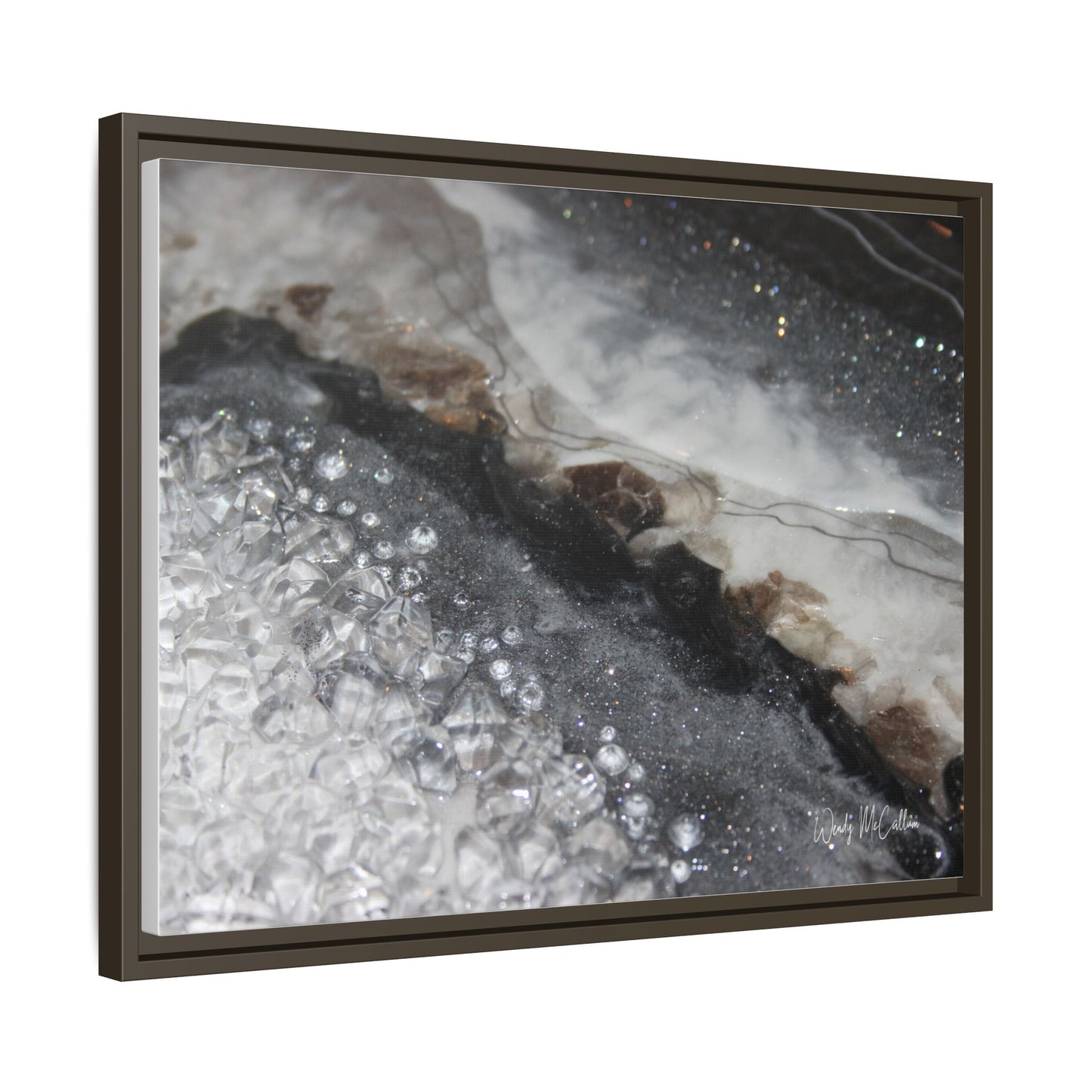 Grey Moonstone Framed Print - Opulence