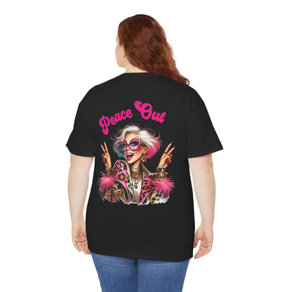 Peace Out – Glam Confidence Woman in Her Prime T-Shirt