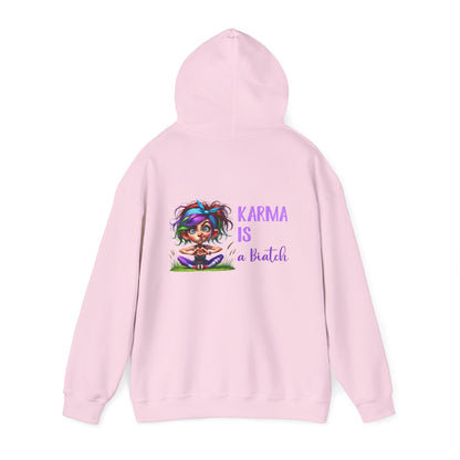 Karma Is a Biatch – Cute but Savage Yoga Girl Hoodie