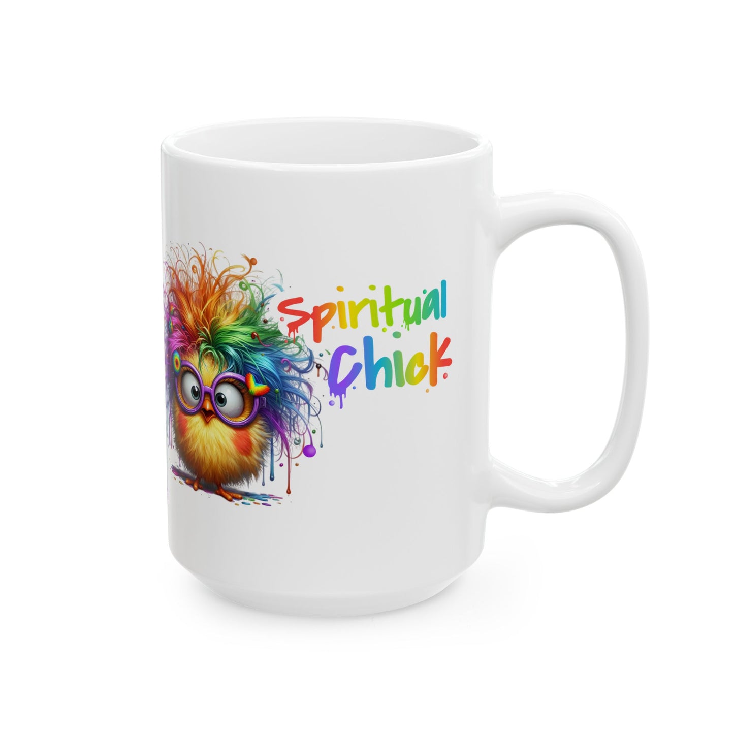 Spiritual Chick Rainbow Chakra Ceramic Mug (11oz & 15oz)