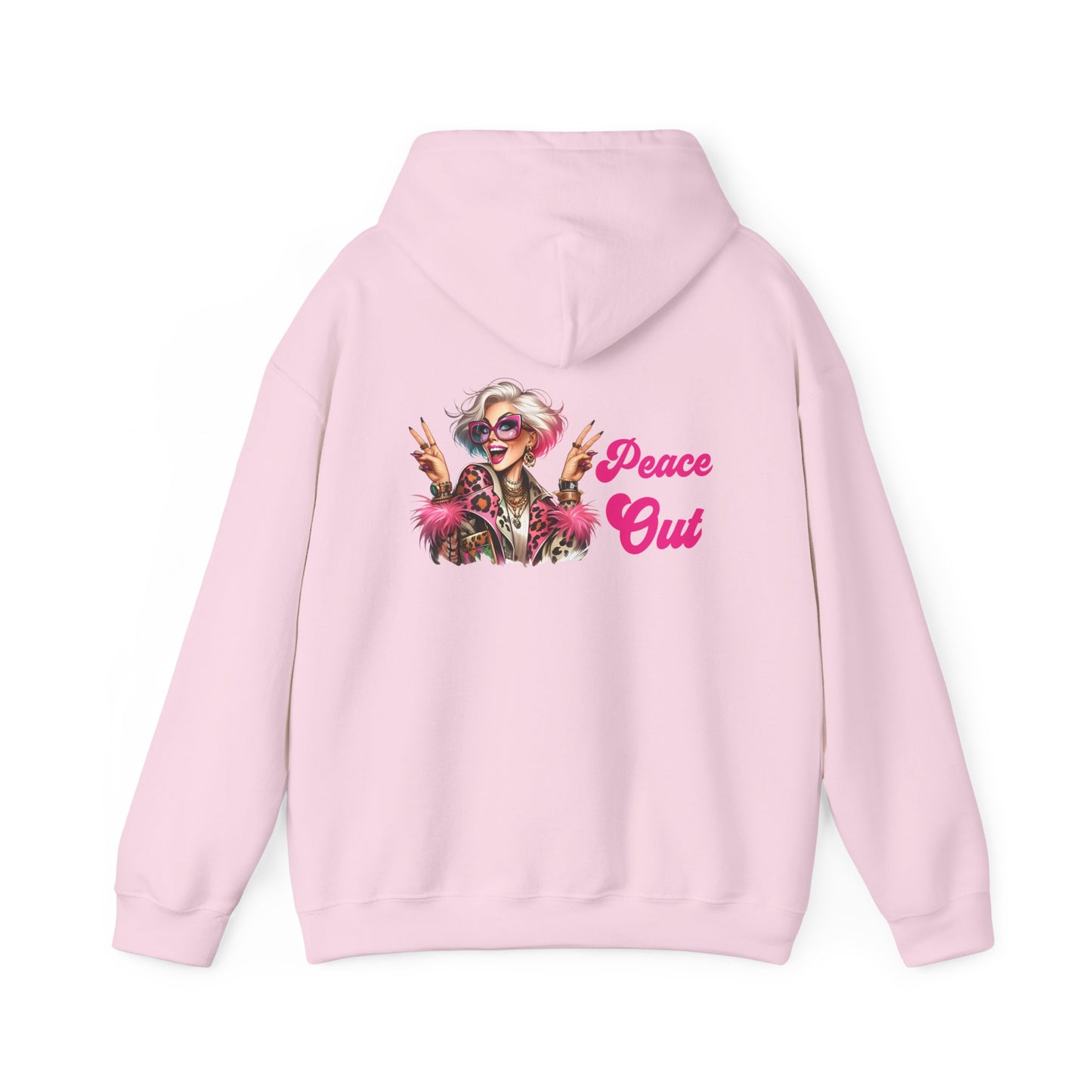 Peace Out – Glam Confidence Woman in Her Prime Hoodie