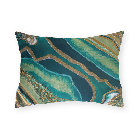 Dioptase Splendour Outdoor Pillow - Patio Cushion