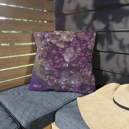 Amethyst Dreams Opulence Outdoor Pillow - Patio Cushion
