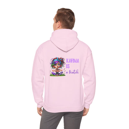 Karma Is a Biatch – Cute but Savage Yoga Girl Hoodie