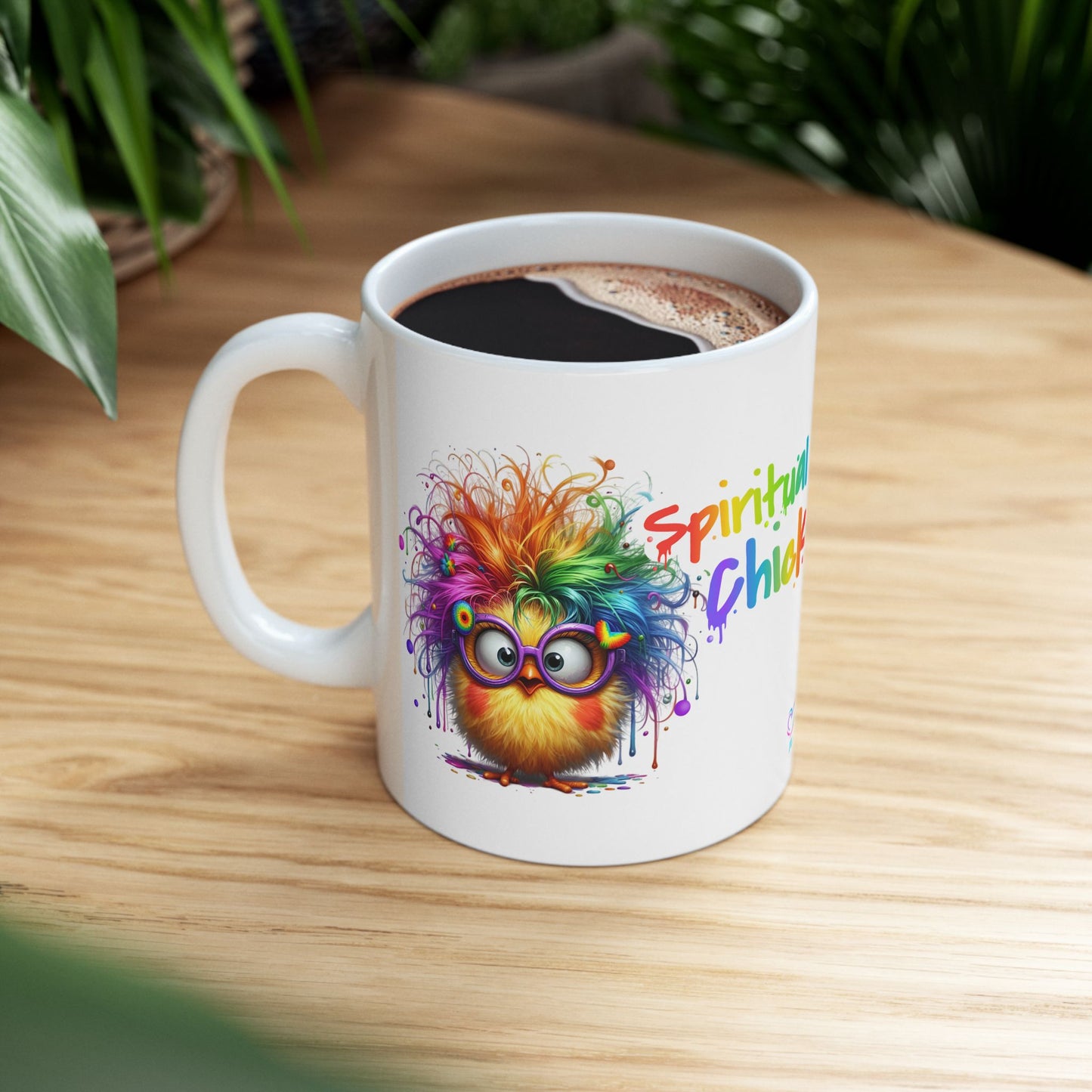Spiritual Chick Rainbow Chakra Ceramic Mug (11oz & 15oz)