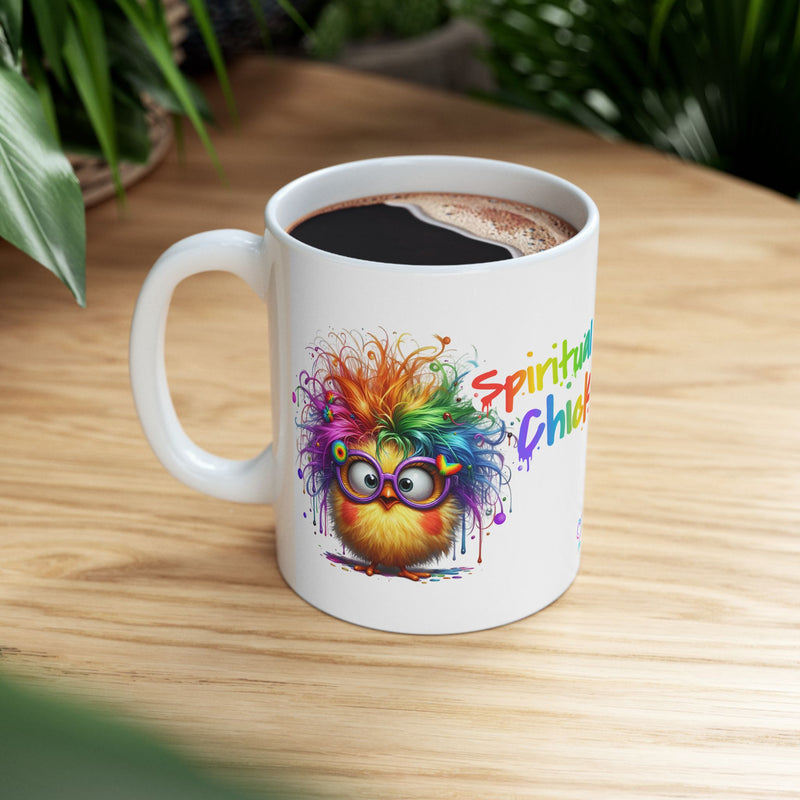 Spiritual Chick Rainbow Chakra Ceramic Mug (11oz & 15oz)