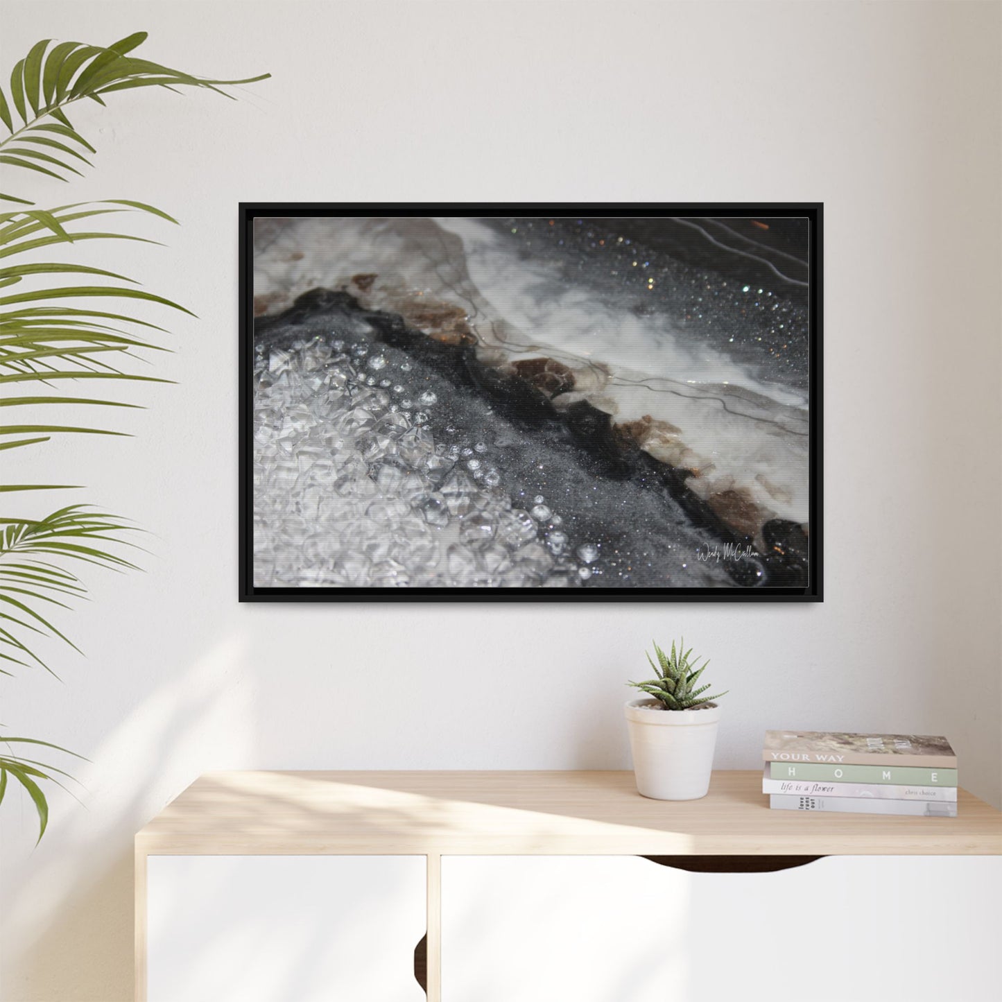 Grey Moonstone Framed Print - Opulence