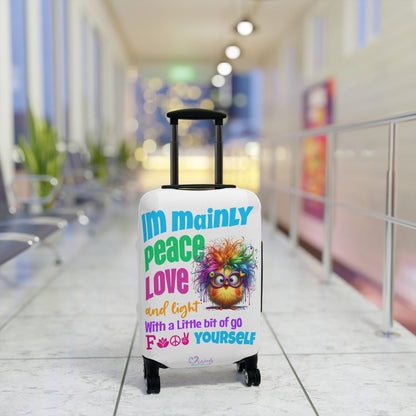 Im mainly peace love & Light - Luggage Cover