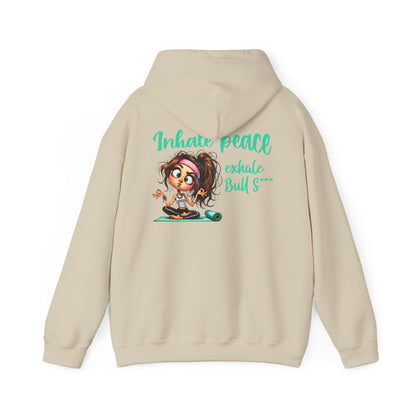 Inhale Peace, Exhale Bullsh*t – Funny Yoga Meltdown Hoodie