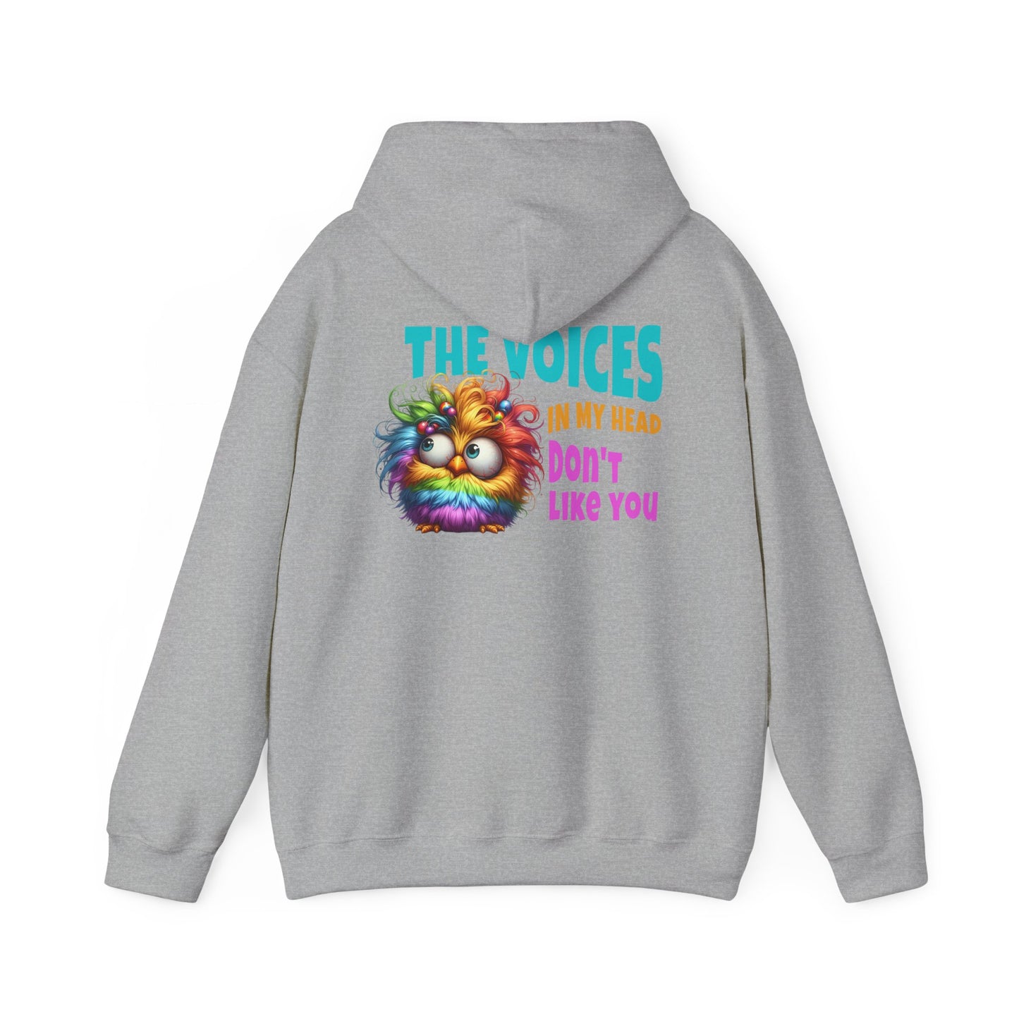 The Voices in My Head Don’t Like You – Funny Rainbow Chick Hoodie