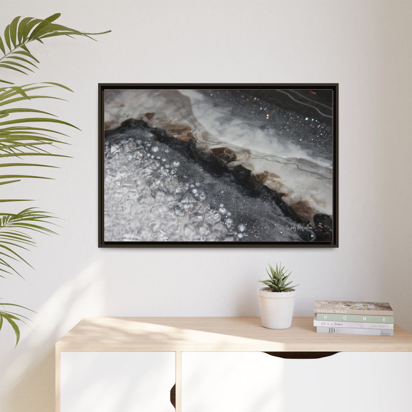 Grey Moonstone Framed Print - Opulence