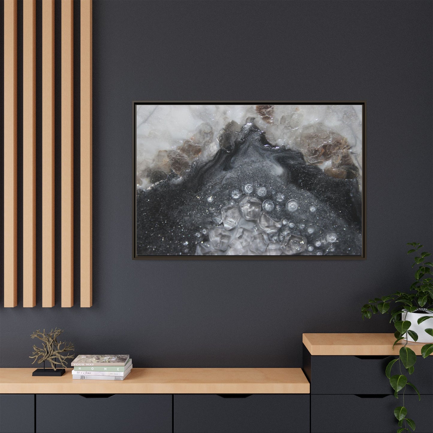Grey Moonstone Framed Print - Elegance