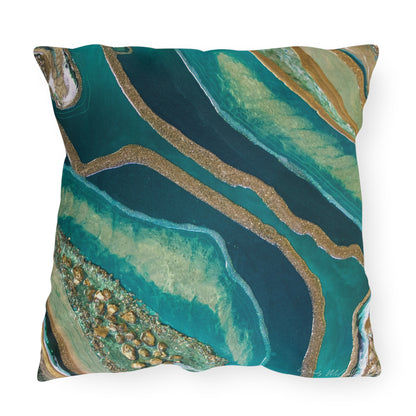 Dioptase Splendour Outdoor Pillow - Patio Cushion