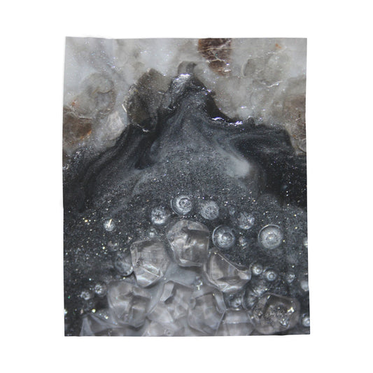 Grey Moonston Elegance - Velveteen Plush Blanket