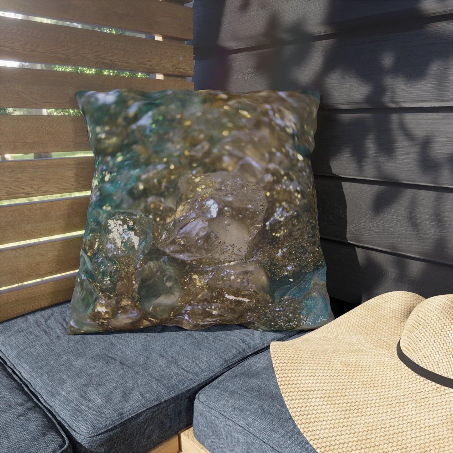 Dioptase Opulence Outdoor Pillow - Patio Cushion