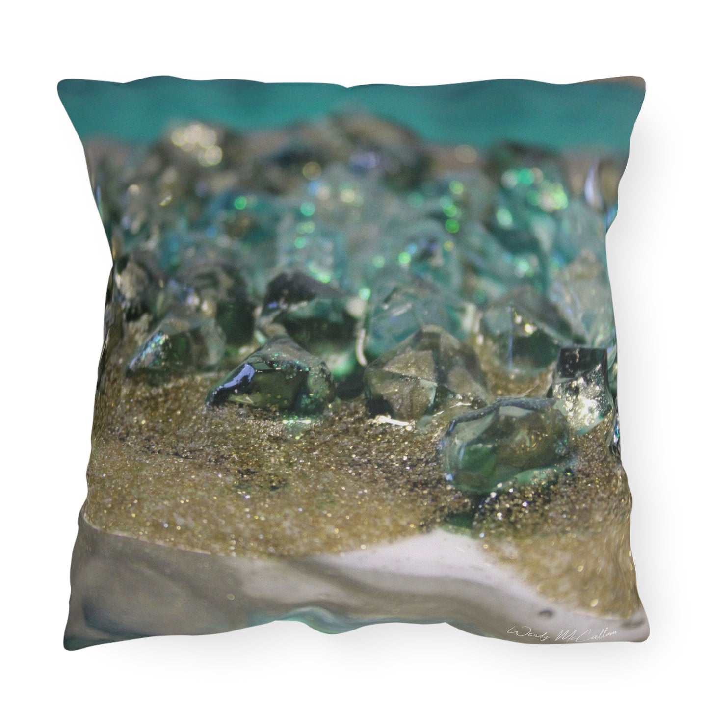 Dioptase Elegance Outdoor Pillow - Patio Cushion